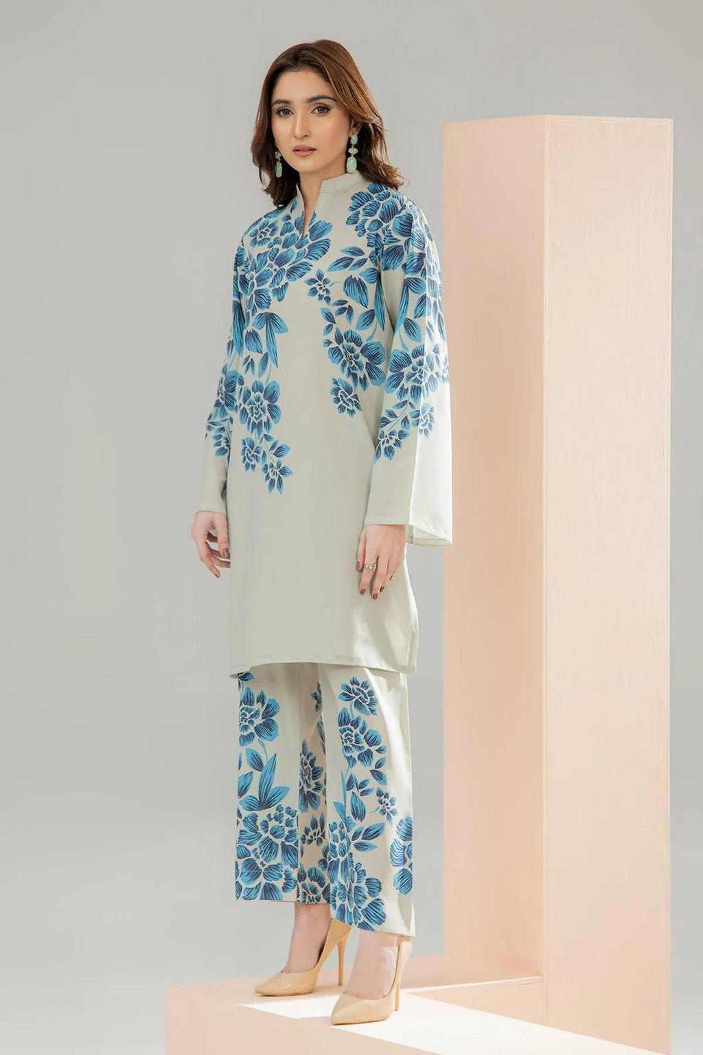 Women's Stitched Printed Shirt And Trouser Set - 2 Pcs