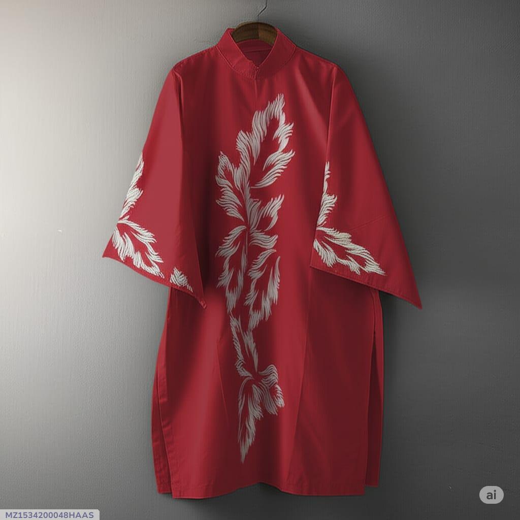 2 Pcs Women's Stitched Embroidered Shirt And Trouser